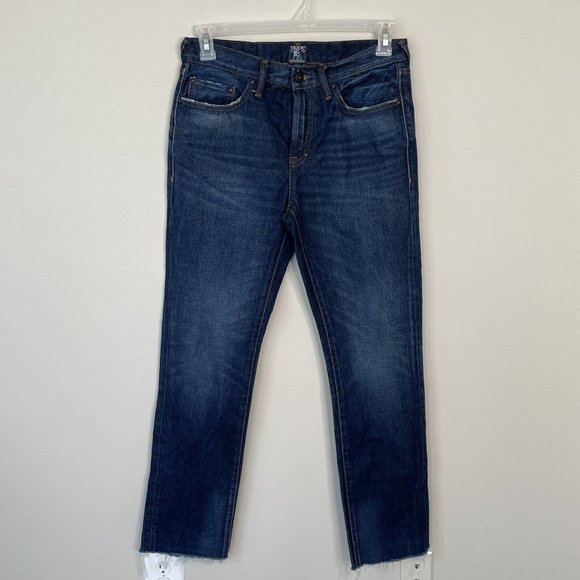 PRPS GOODS & COMPANY Mens Straight Leg Jeans Dark Wash Raw Hem Size 30
